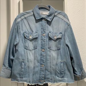 Oversized Light-Wash Jean Jacket